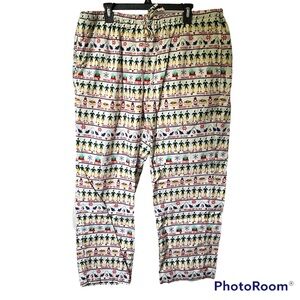 2/$15 Hanna Andersson Elf green red yellow men’s pajama pants men’s XL
